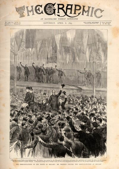 Protest Against the Home Rule Bill in Belfast by English School